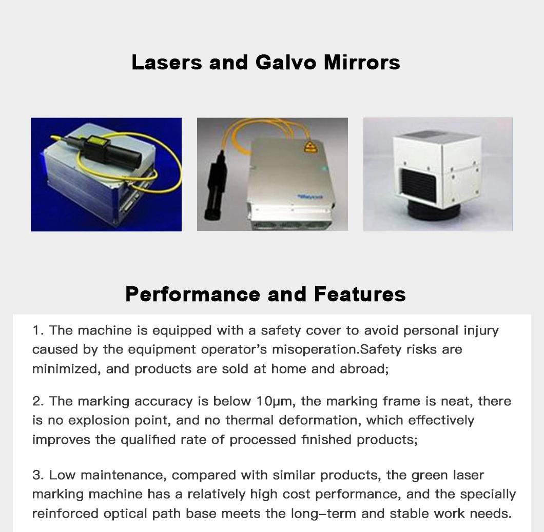 Green Light Laser Marking Machine 10W 20W for Glass Precision Marking Cutting Green Laser