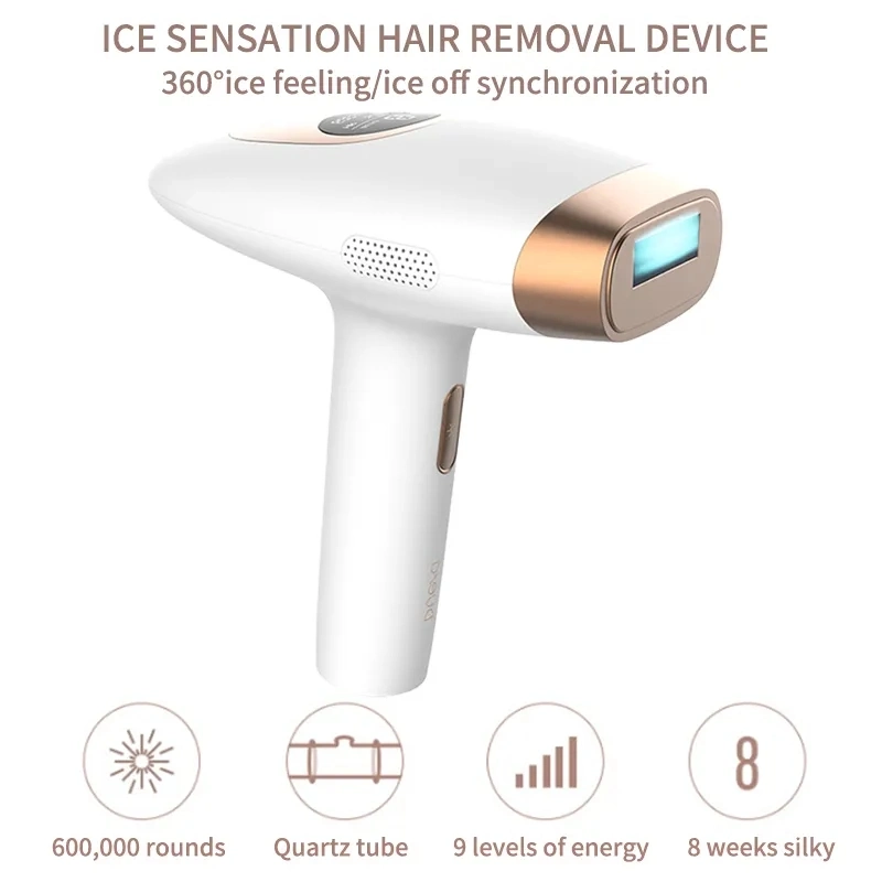 Men Women Photon Hair Remove Whole Body Instrument Intense Pulsed Light Treatment Home Use Ice Cooling Laser Hair Removal Device
