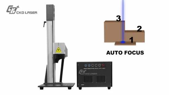 2/3D Auto Foco 20/30/50/60/100W Máquina de Marcação a Laser de Fibra Portátil para Impressão de Logotipo Metal Gravador de Data de Plástico Impressora Numeração Codificação