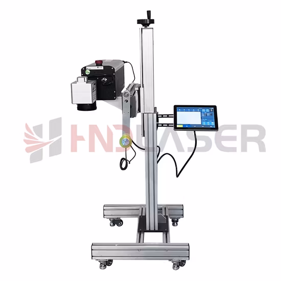 Máquina de marcação a laser de fibra voadora on-line para linha de operação/marcador a laser de fibra para linha de produção