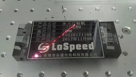 Máquina de marcação a laser de fibra de 20 W verde permanente com resfriamento a ar